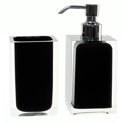 Black 2 Pc. Accessory Set Made With Thermoplastic Resins Gedy RA681-14